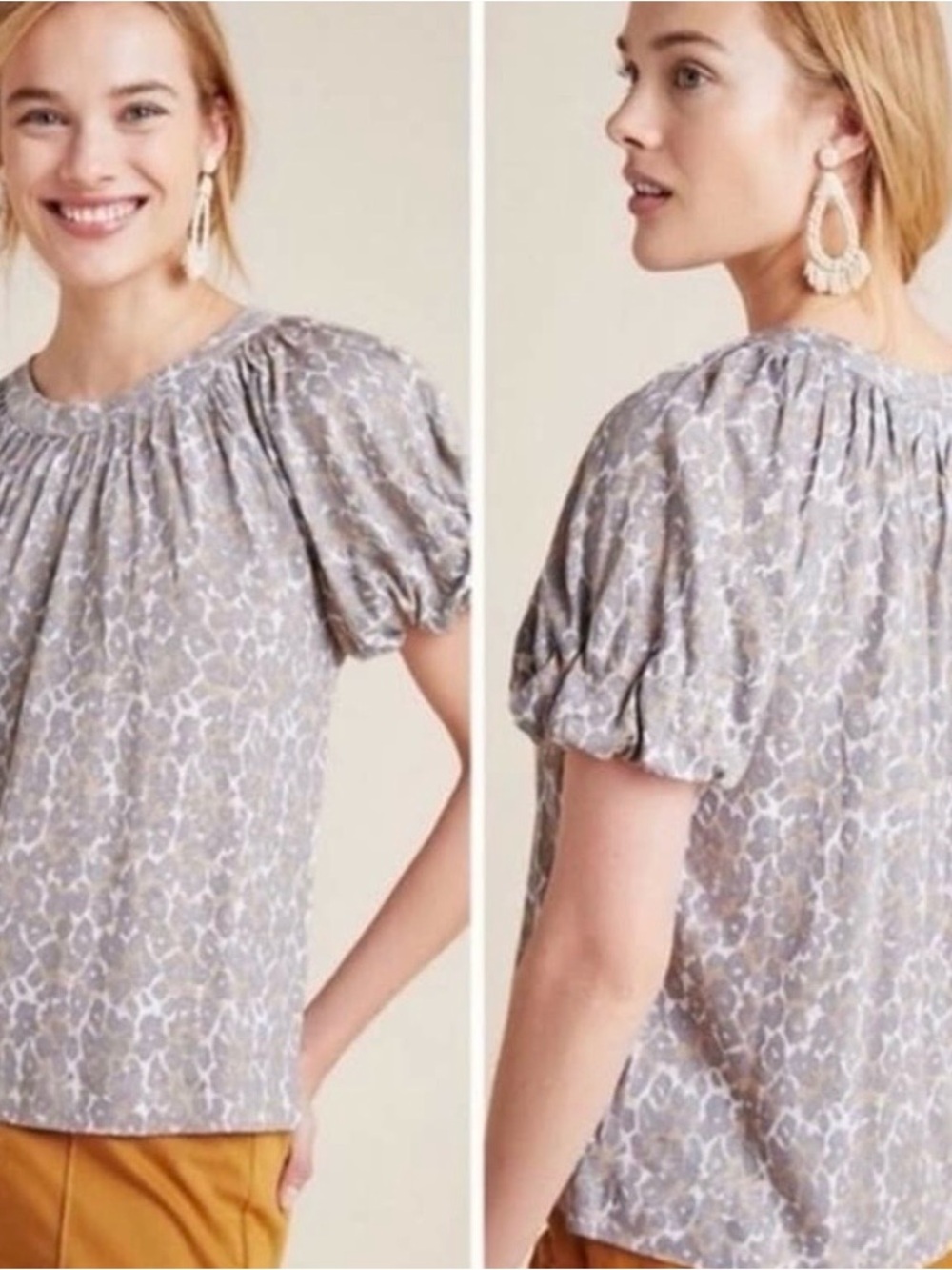 Maeve leopard print top small
